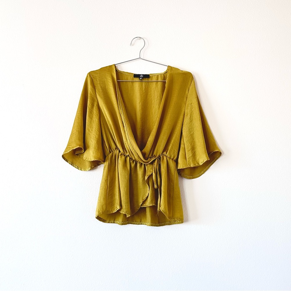 Missguided | mustard yellow blouse